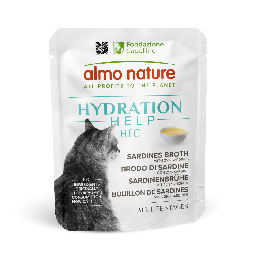 Almo Nature HFC Hydration Help Brodo di Sardine con Sardine 50 g Almo Nature HFC Hydration Help Brodo di Sardine con Sardine 50 g
